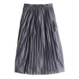 J.Crew Metallic Pleated Midi Skirt sz 4